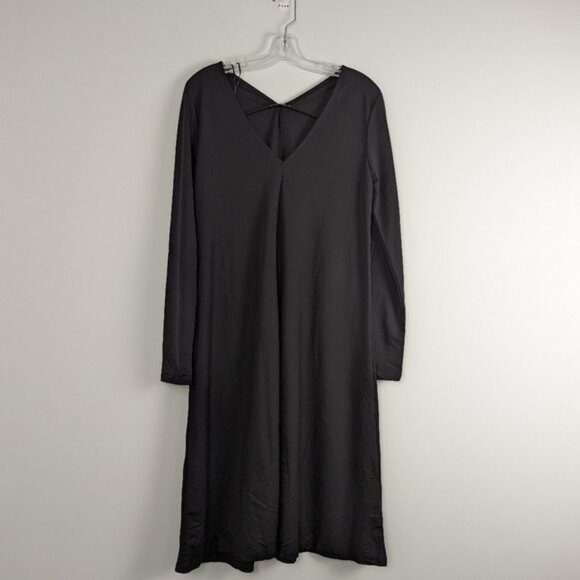 ZARA Woman Black Viscose Long Sleeve Maxi Dress, Size M - Picture 1 of 6